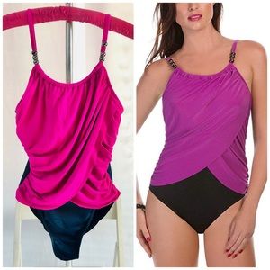 Magicsuit Solid Lisa Underwire One Piece Swimsuit Size 12 Draped